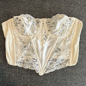 Vintage Christian Dior White Bustier size 36C